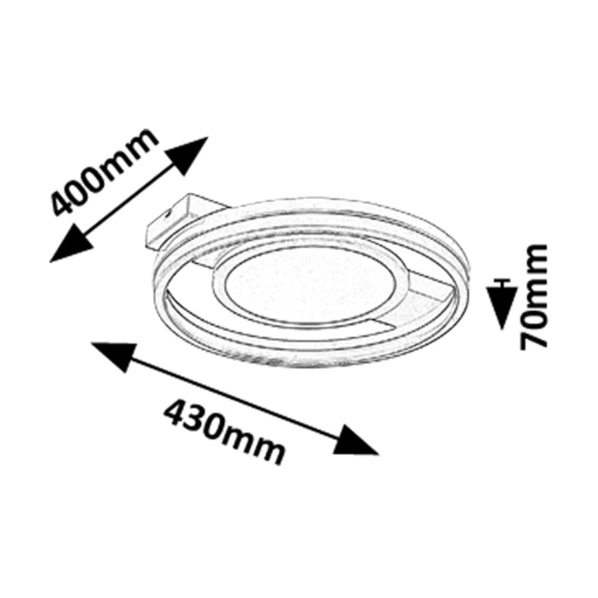 Rabalux - Dimbare LED RGB plafondlamp LED/40W/230V 3000-6500K + afstandsbediening