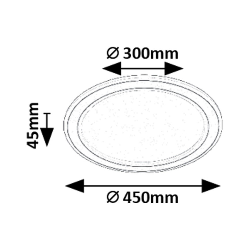 Rabalux - Dimbare LED RGB plafondlamp LED/22W/230V 3000-6500K + afstandsbediening