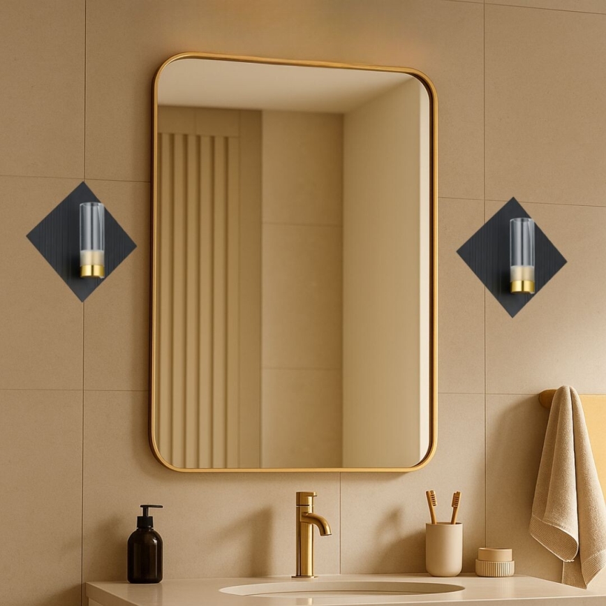 Rabalux - LED-wandlamp voor badkamer LED/7W/230V IP44 zwart/goud