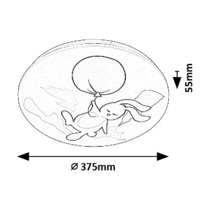 Rabalux - LED-plafondlamp voor kinderkamer LED/24W/230V 3000K Ø 37,5 cm