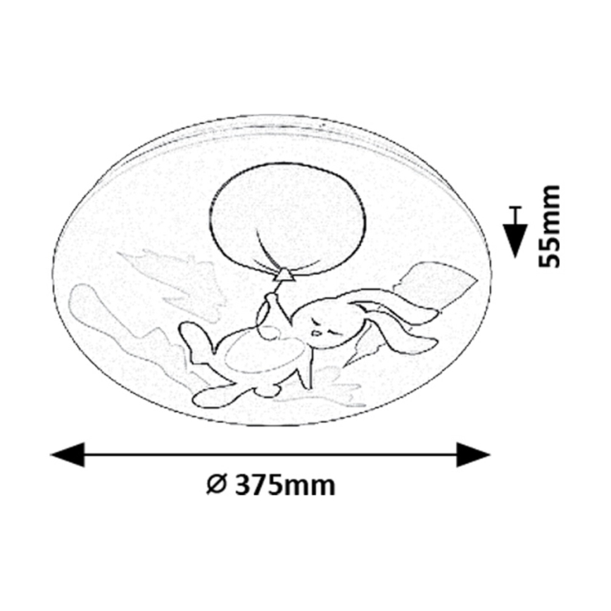 Rabalux - LED-plafondlamp voor kinderkamer LED/24W/230V 3000K Ø 37,5 cm