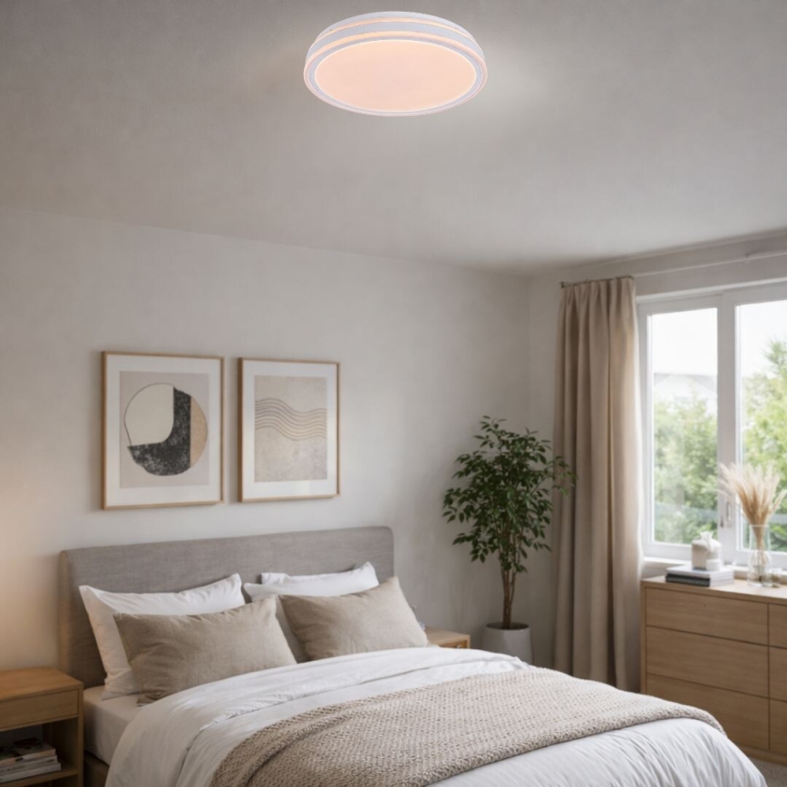 Rabalux - Dimbare LED-plafondlamp LED/23W/230V 3000-6500K Ø 38,5 cm wit+ afstandsbediening