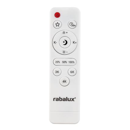Rabalux - Dimbare LED-plafondlamp LED/23W/230V 3000-6500K Ø 38,5 cm wit+ afstandsbediening