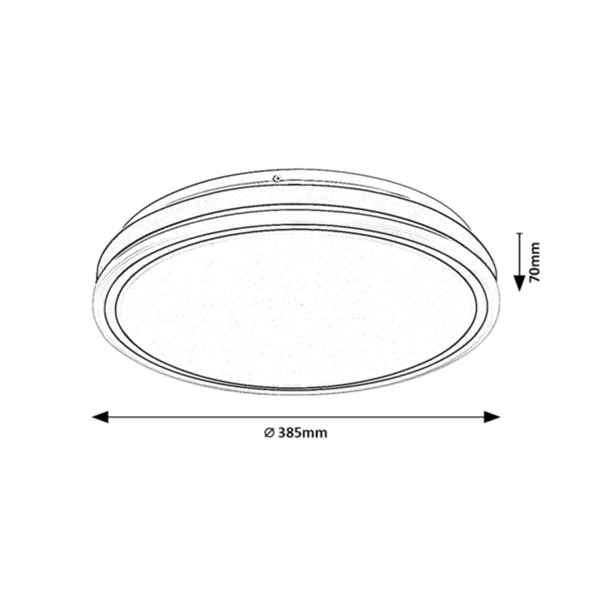 Rabalux - Dimbare LED-plafondlamp LED/23W/230V 3000-6500K Ø 38,5 cm wit+ afstandsbediening