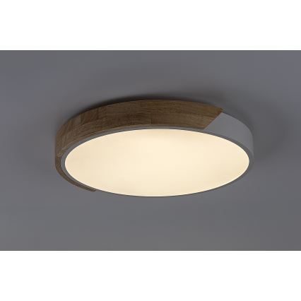 Rabalux - LED plafondlamp LED/24W/230V 3000K wit/eiken Ø 61 cm