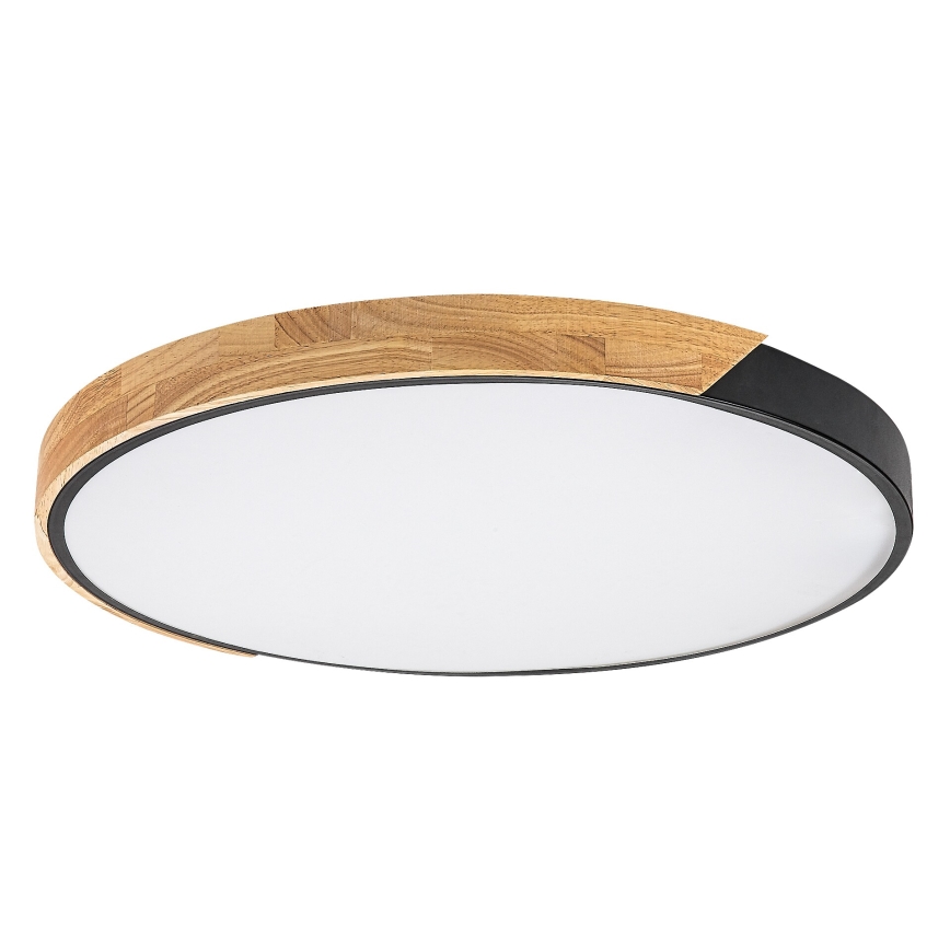 Rabalux - LED-plafondlamp, 42W, 230V, 3000/4000/6500K, zwart/eiken, Ø 41 cm