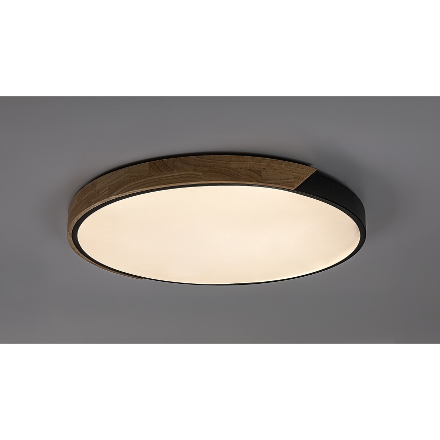 Rabalux - LED plafondlamp LED/42W/230V 3000/4000/6500K zwart/eiken Ø 61 cm
