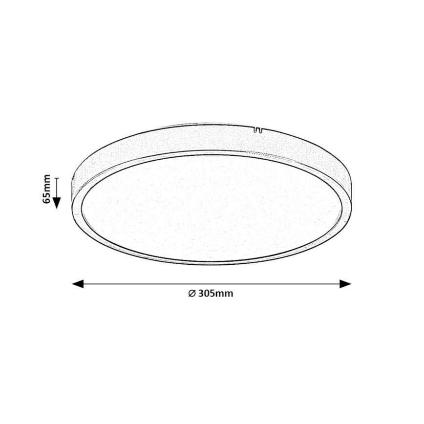 Rabalux - LED Badkamer plafondlamp LED/18W/230V 3000/4000/6000K IP44 diameter 30,5 cm wit