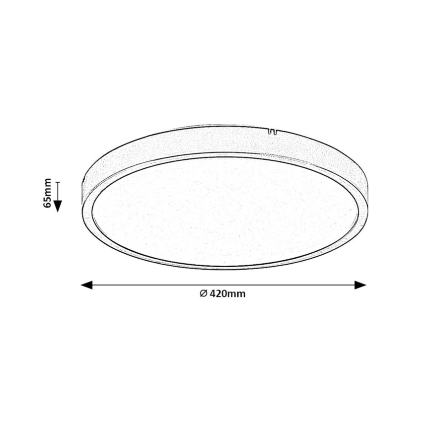 Rabalux - LED Badkamer plafondlamp LED/36W/230V 3000/4000/6000K IP44 diameter 42 cm wit