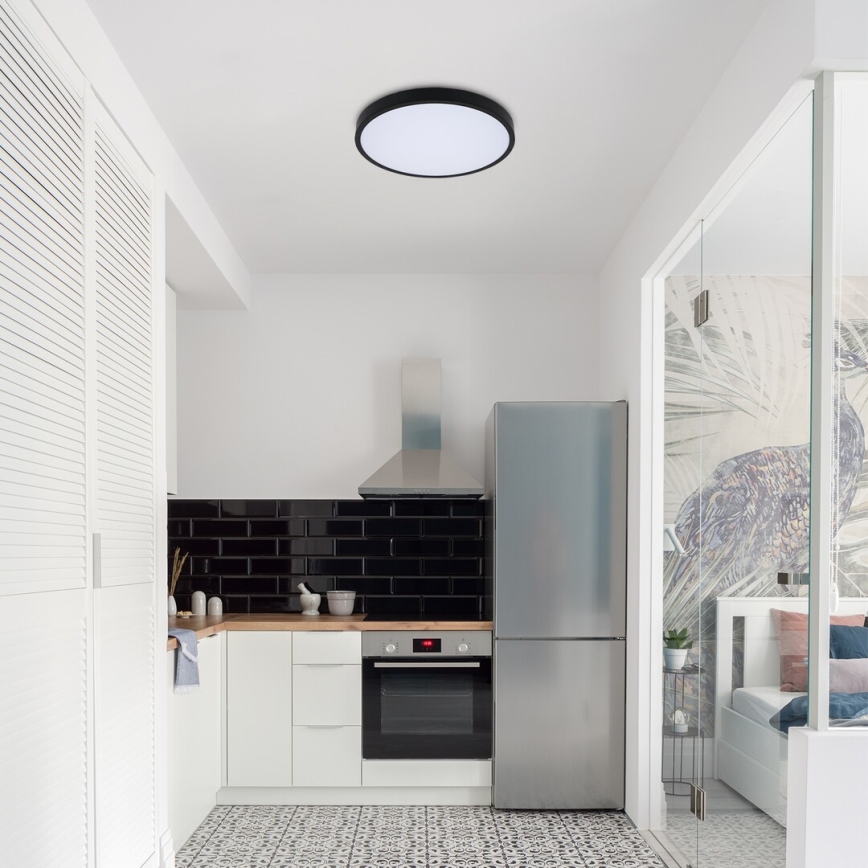 Rabalux - LED Badkamer plafondlamp LED/36W/230V 3000/4000/6000K IP44 diameter 42 cm zwart