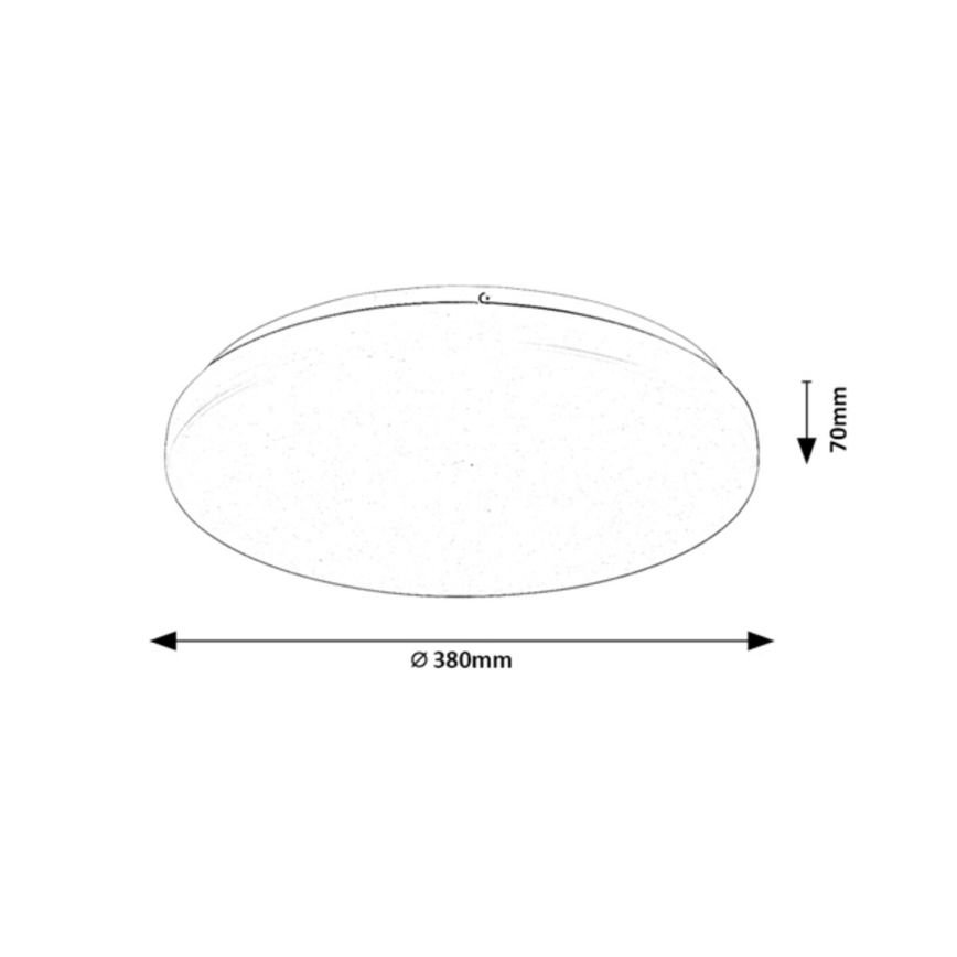 Rabalux - LED-dimbare plafondlamp LED/34W/230V 3000–6500K Ø 38 cm + afstandsbediening