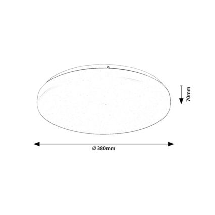 Rabalux - Dimbare LED-plafondlamp LED/34W/230V 3000-6500K Ø 38 cm + afstandsbediening