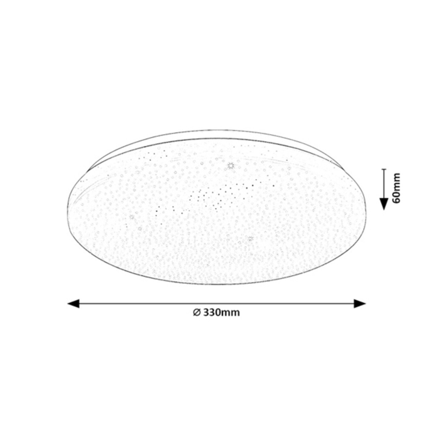 Rabalux - Dimbare LED-plafondlamp LED/22W/230V 3000-6500K Ø 33 cm + afstandsbediening