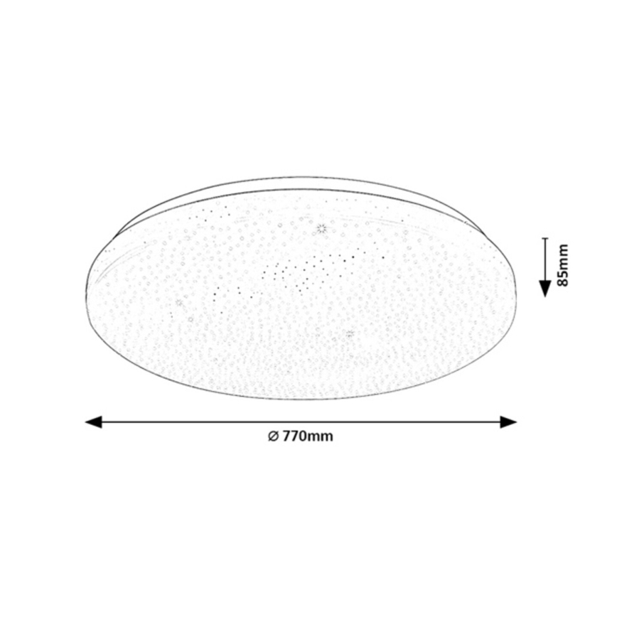 Rabalux - LED dimbare plafondlamp LED/80W/230V 3000-6500K Ø 77 cm + afstandsbediening