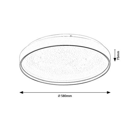 Rabalux - Dimbare LED-plafondlamp LED/60W/230V 3000-6500K Ø 58 cm + afstandsbediening