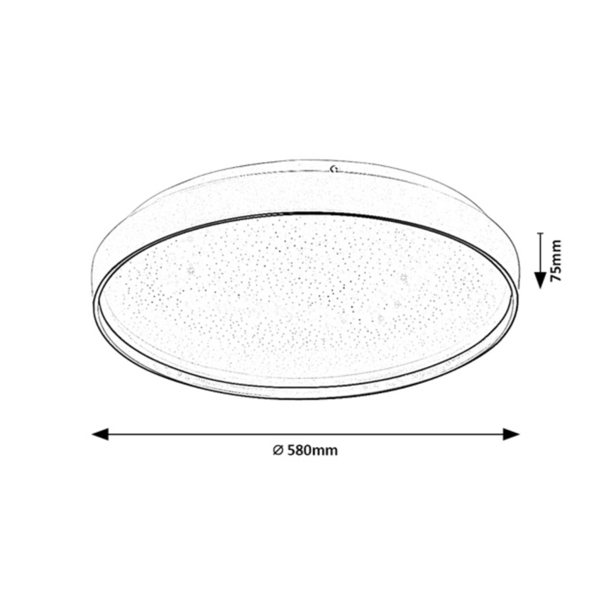 Rabalux - Dimbare LED-plafondlamp LED/60W/230V 3000-6500K Ø 58 cm + afstandsbediening