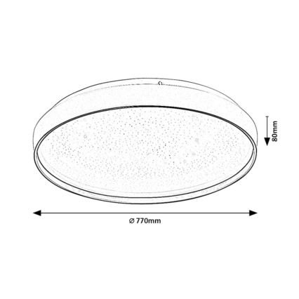 Rabalux - Dimbare LED-plafondlamp LED/80W/230V 3000-6500K Ø 77 cm + afstandsbediening