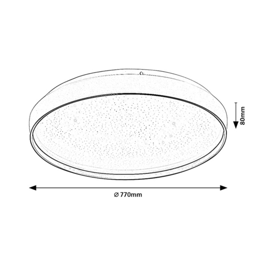 Rabalux - Dimbare LED-plafondlamp LED/80W/230V 3000-6500K pr. 77 cm + afstandsbediening