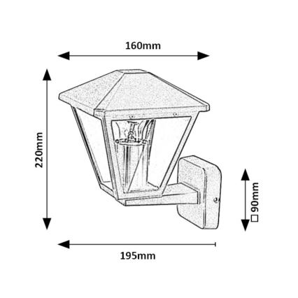 Rabalux - Buiten wandlamp 1xE27/40W/230V IP44