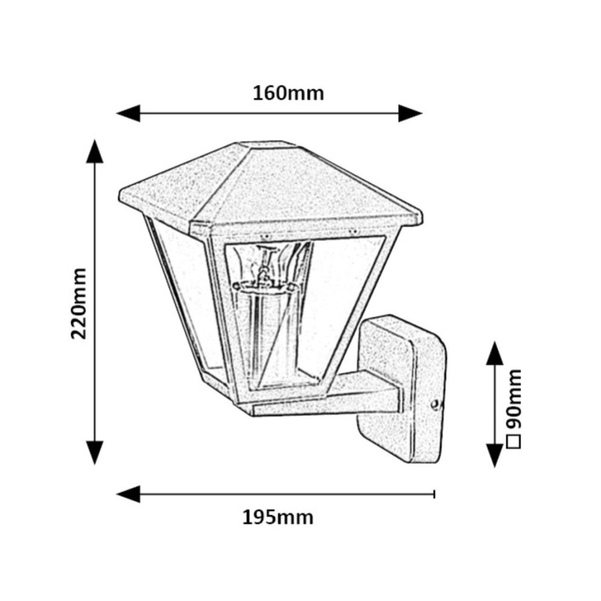 Rabalux - Buiten wandlamp 1xE27/40W/230V IP44