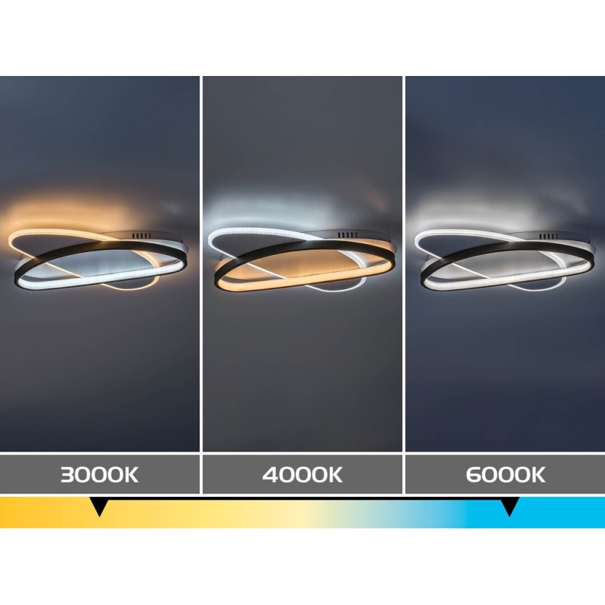 Rabalux - Dimbare LED plafondlamp LED/57W/230V 3000-6000K 45x30,5 cm + afstandsbediening