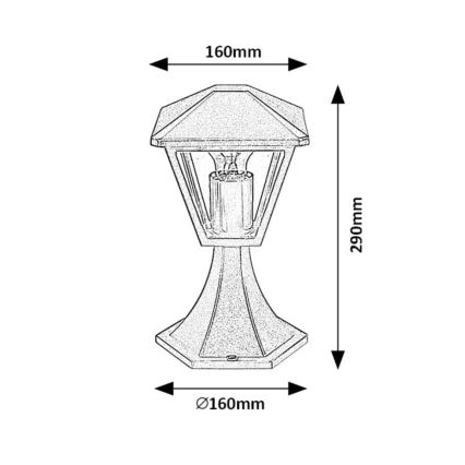 Rabalux - Buitenlamp 1xE27/40W/230V IP44