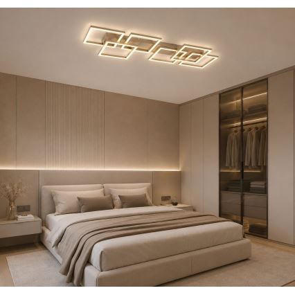 Rabalux - Dimbare LED plafondlamp LED/40W/230V 3000-6500K 33x100 cm goudkleurig + afstandsbediening