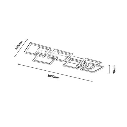 Rabalux - Dimbare LED plafondlamp LED/40W/230V 3000-6500K 33x100 cm goudkleurig + afstandsbediening
