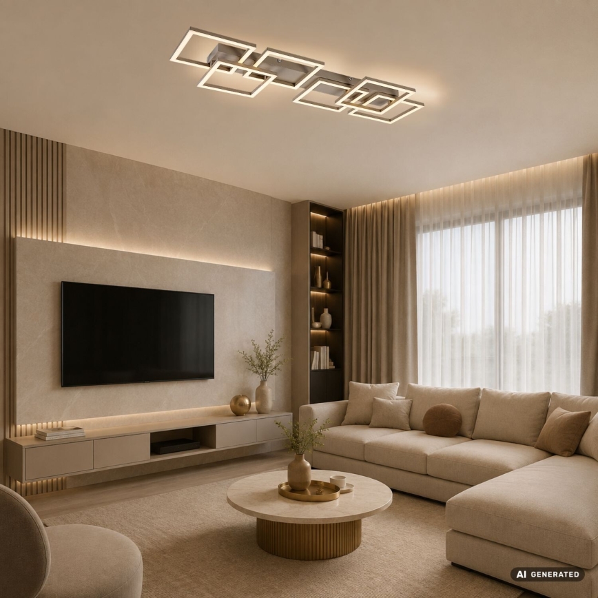 Rabalux - Dimbare LED-plafondlamp LED/40W/230V 3000-6500K 33x100 cm beige + afstandsbediening