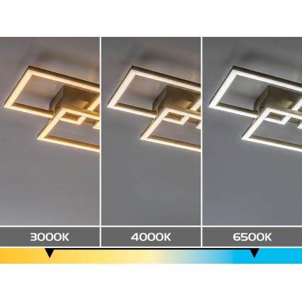 Rabalux - Dimbare LED-plafondlamp LED/40W/230V 3000-6500K 33x100 cm beige + afstandsbediening