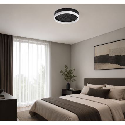 Rabalux - LED dimbare plafondlamp LED/24W/230V 3000-6500K Ø 40 cm zwart + afstandsbediening