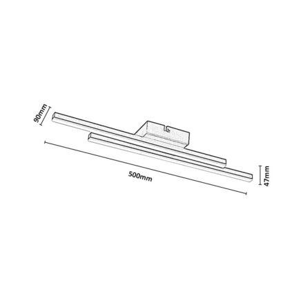 Rabalux - LED plafondlamp LED/12W/230V 3000K zwart