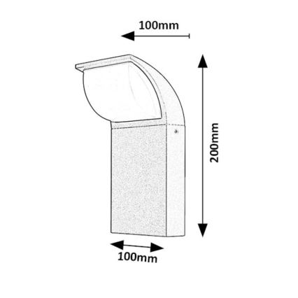 Rabalux - LED Wandlamp voor buiten LED/9W/230V IP65