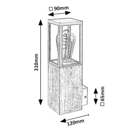 Rabalux - Wandlamp voor buiten 1xE27/60W/230V IP44