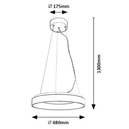 Rabalux - LED dimbare hanglamp aan kabel LED/38W/230V 3000-6500K wit + afstandsbediening
