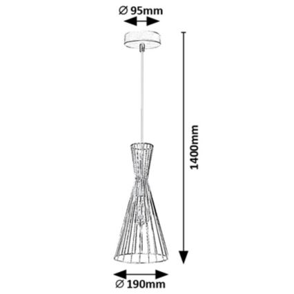 Rabalux - Hanglamp aan stang 1xE27/60W/230V