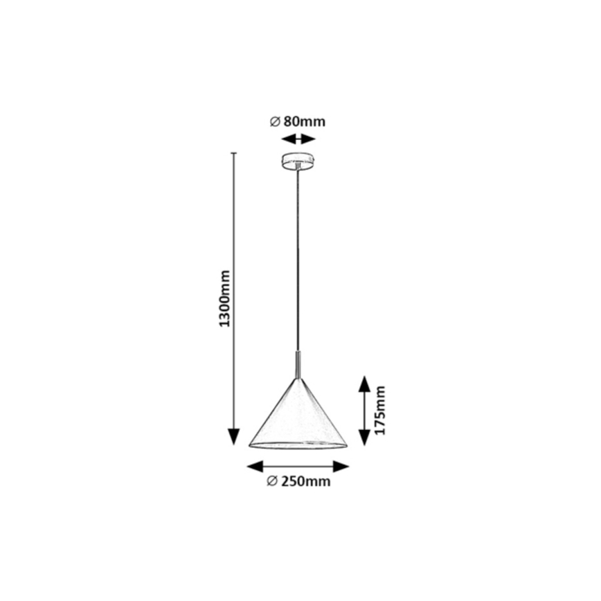 Rabalux 72008 - Hanglamp met kabel 1xE27/40W/230V Ø 25 cm wit