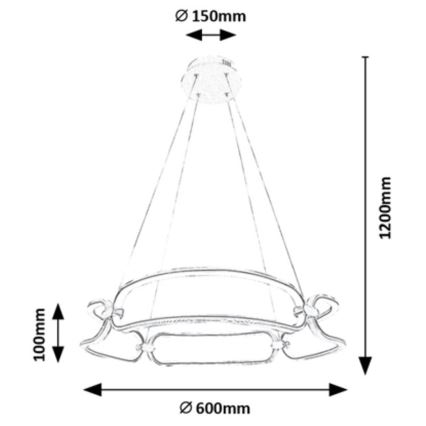 Rabalux - LED Hanglamp aan een koord LED/67W/230V 4000K