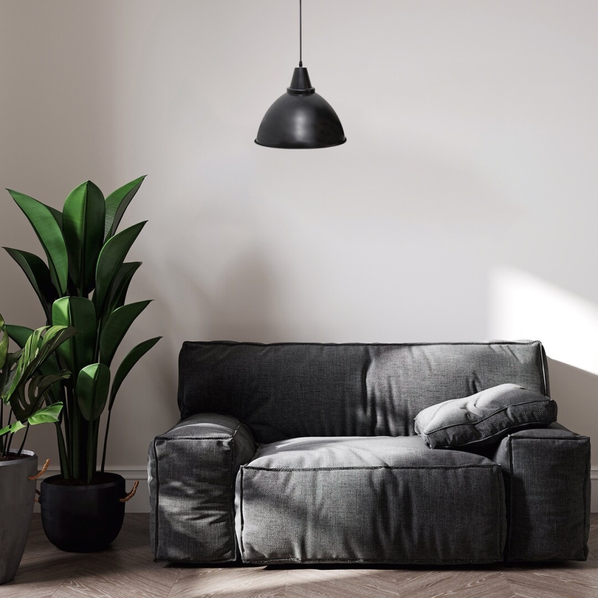 Rabalux - Hanglamp aan kabel 1xE27/60W/230V Ø 36 cm zwart