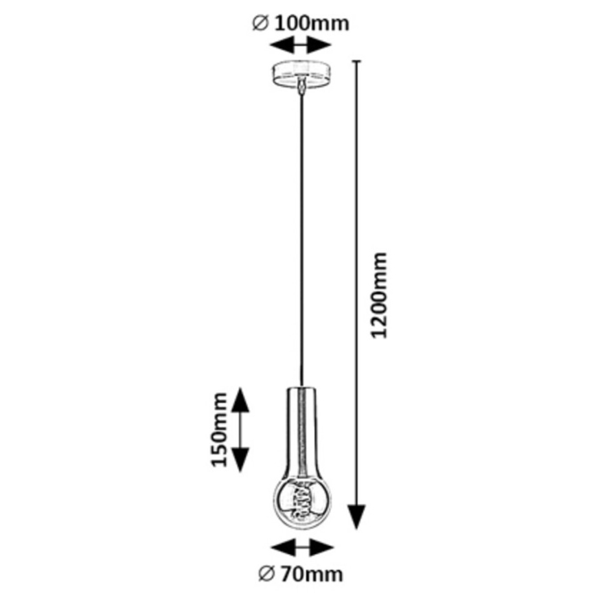 Rabalux - Hanglamp aan een koord 1xE27/40W/230V