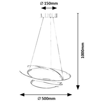 Rabalux - LED hanglamp aan kabel LED/42W/230V 4000K
