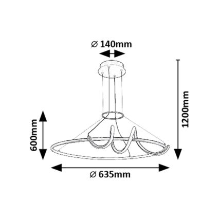 Rabalux - Dimbare LED hanglamp aan een koord LED/46W/230V 3000-6500K + afstandsbediening
