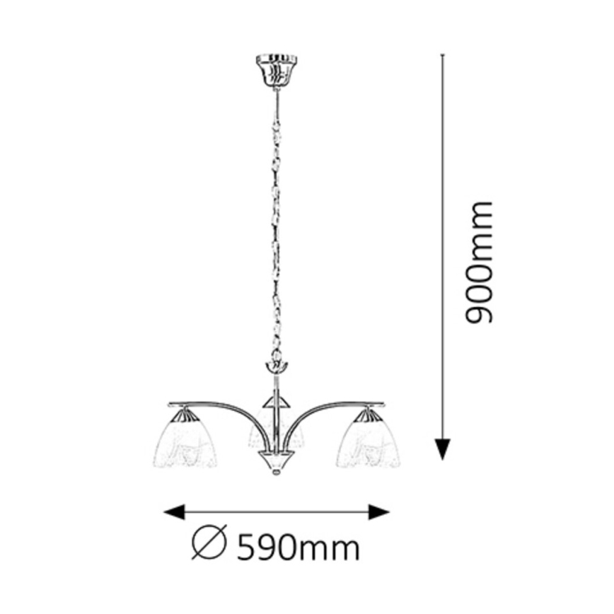 Rabalux - Hanglamp aan ketting 3xE14/40W/230V