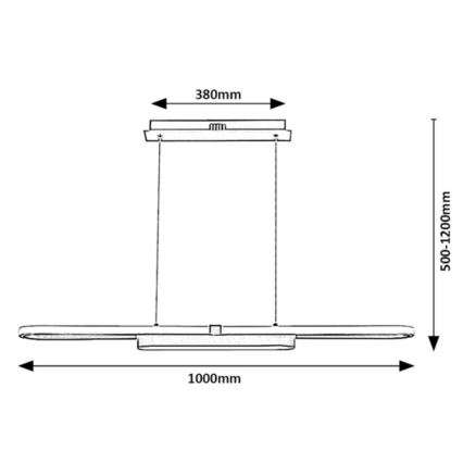 Rabalux - LED Hanglamp aan een koord LED/48W/230V 4000K zwart