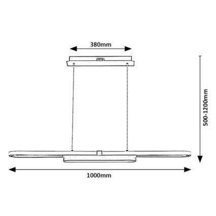 Rabalux - LED Hanglamp aan een koord LED/48W/230V 4000K chroom