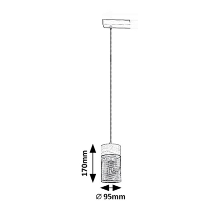 Rabalux - Hanglamp aan kabel 1xE27/25W/230V beukenhout