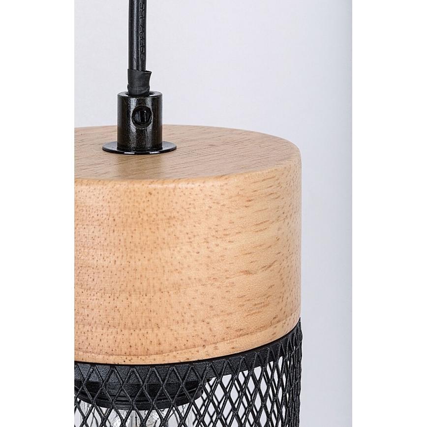 Rabalux - Hanglamp aan kabel 3xE27/25W/230V beukenhout