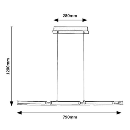 Rabalux - LED Hanglamp aan een koord LED/30W/230V 3000K