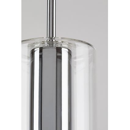 Rabalux - Hanglamp aan een koord 1xE27/40W/230V doorzichtig/glanzend chroom