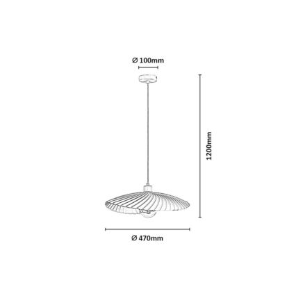 Rabalux - Hanglamp aan kabel 1xE27/40W/230V groen